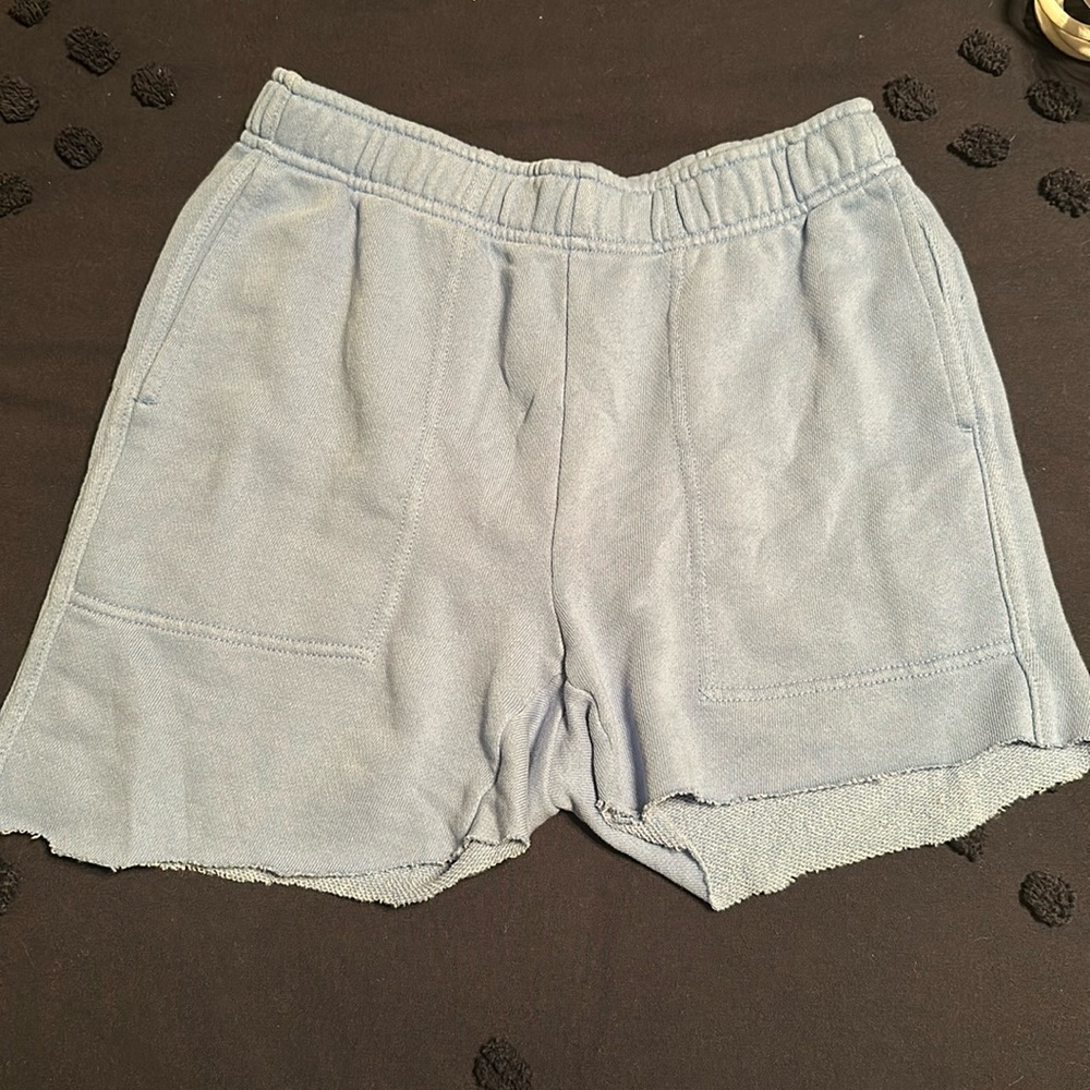 aerie Light Blue Terry Lounge Shorts